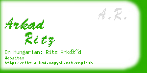 arkad ritz business card